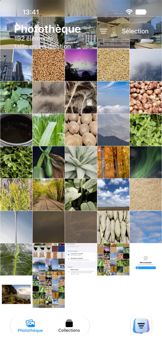 Tasnif affiche l'espace de la photothèque et les premières actions.
